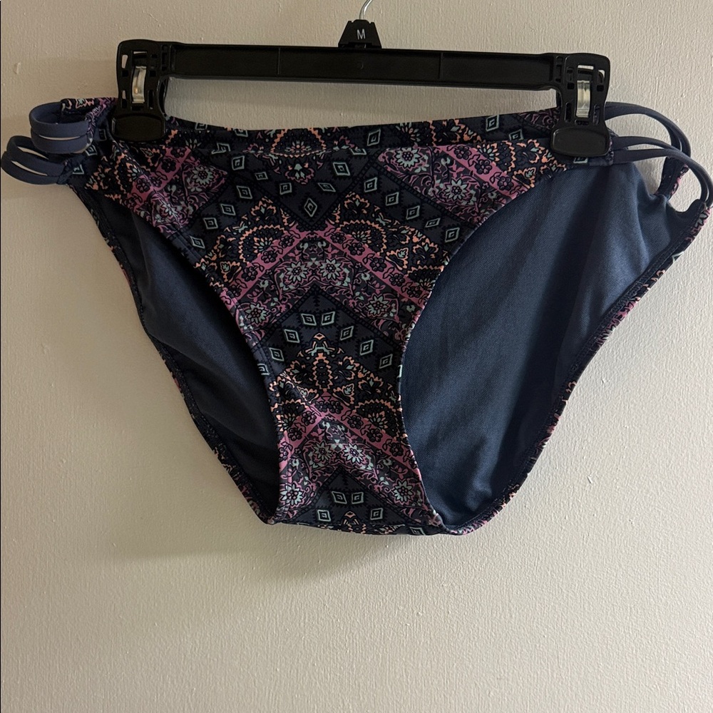 Xhilaration Navy and Pink Bikini Bottom
